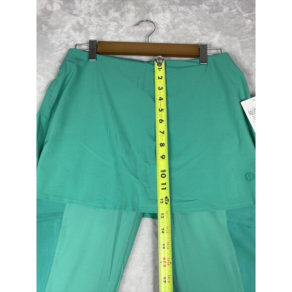 Lululemon 2-in-1 skirt tight Tennis 25” Maldives green NWT RARE size 8 - Picture 5 of 11